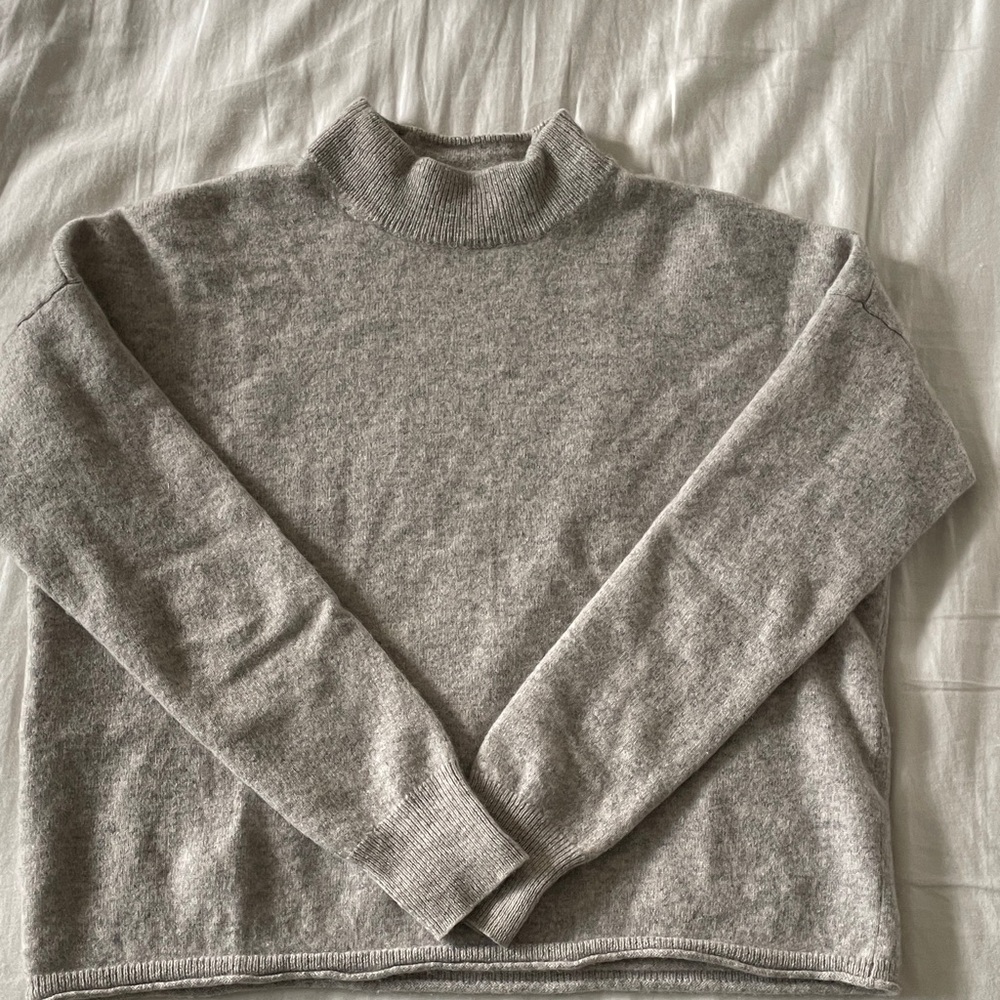 Madewell 100% cashmere Heather Gray sweater xs